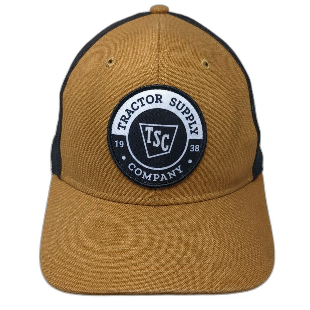 Tractor Supply Co Trucker Hat Brown One Size Mesh Back Snapback Patch Logo hat